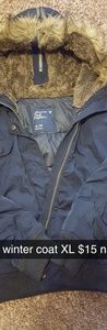 AEO navy winter coat